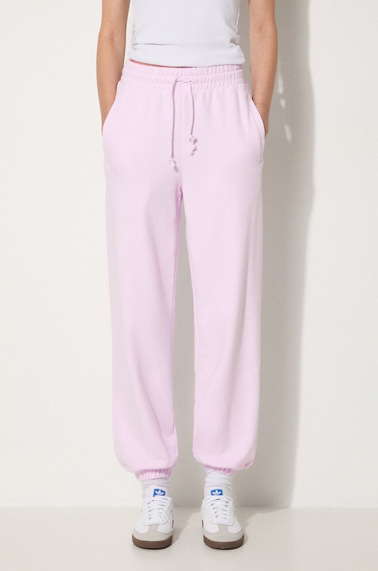 adidas Originals spodnie dresowe dzianina fioletowy HU1621
