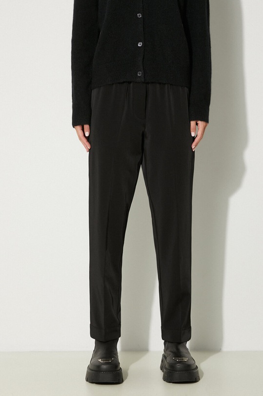 Παντελόνι Samsoe Samsoe με ελαστάν μαύρο F15404308