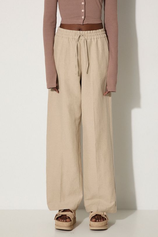 A.P.C. linen trousers Pantalon Carlota linen beige LIAEO.F08426