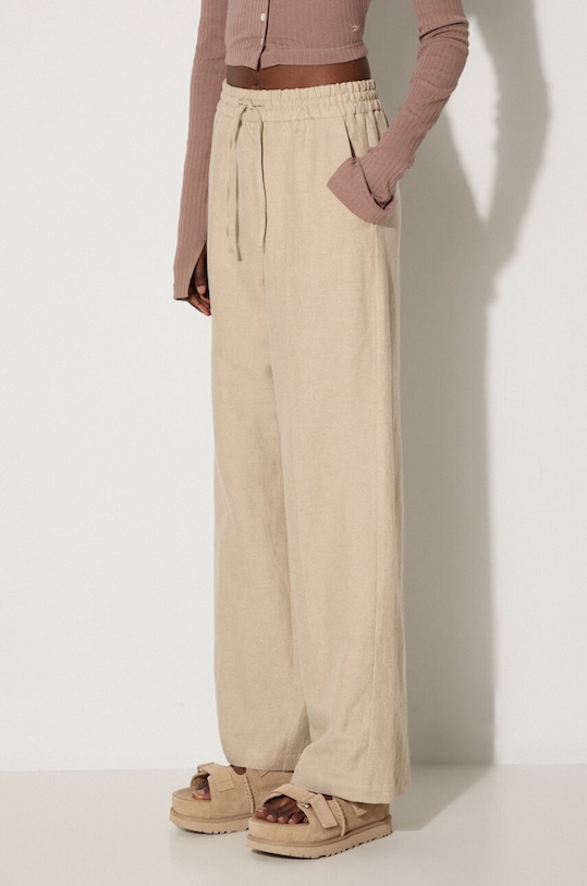 A.P.C. linen trousers Pantalon Carlota beige LIAEO.F08426