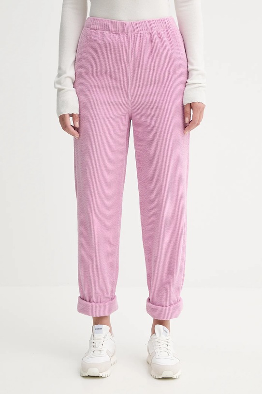 Κοτλέ παντελόνι American Vintage βαμβάκι ροζ PADO137