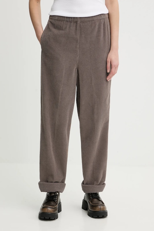American Vintage spodnie sztruksowe brązowy PADO137