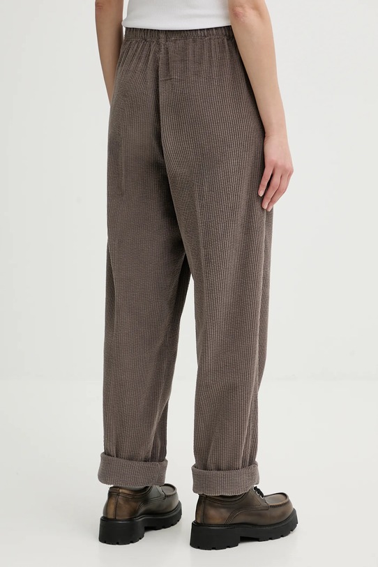 Odzież American Vintage spodnie sztruksowe PADO137 brązowy