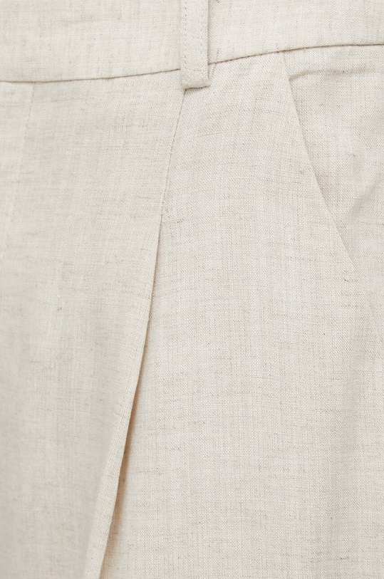 Gestuz pantaloni din amestec de in bej 10908814