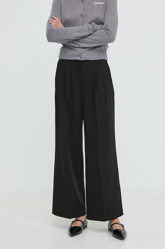 2NDDAY pantaloni 2ND Miles - Daily Sleek drept negru 2000160151