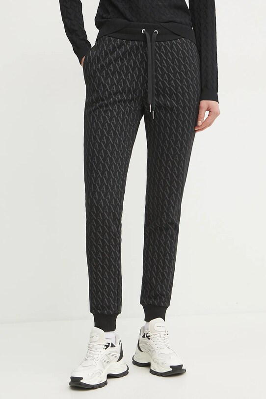 Tepláky Armani Exchange pletenina černá 8NYPLG.YJE5Z.NOS