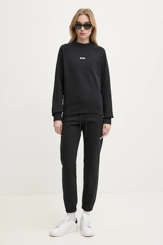 Βαμβακερό παντελόνι MSGM 2000MDP500.300000 μαύρο AA00