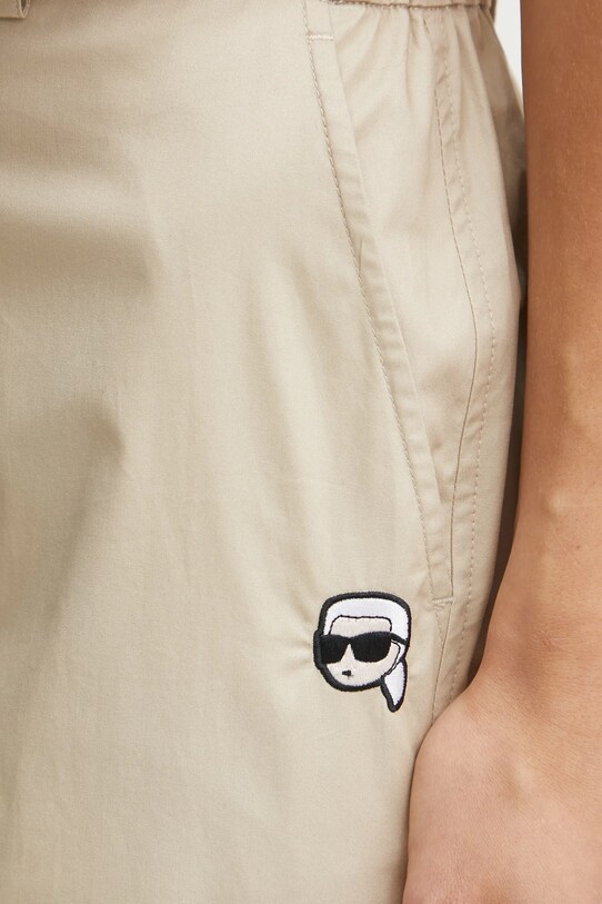 Karl Lagerfeld pantaloni de bumbac bej A1W10098