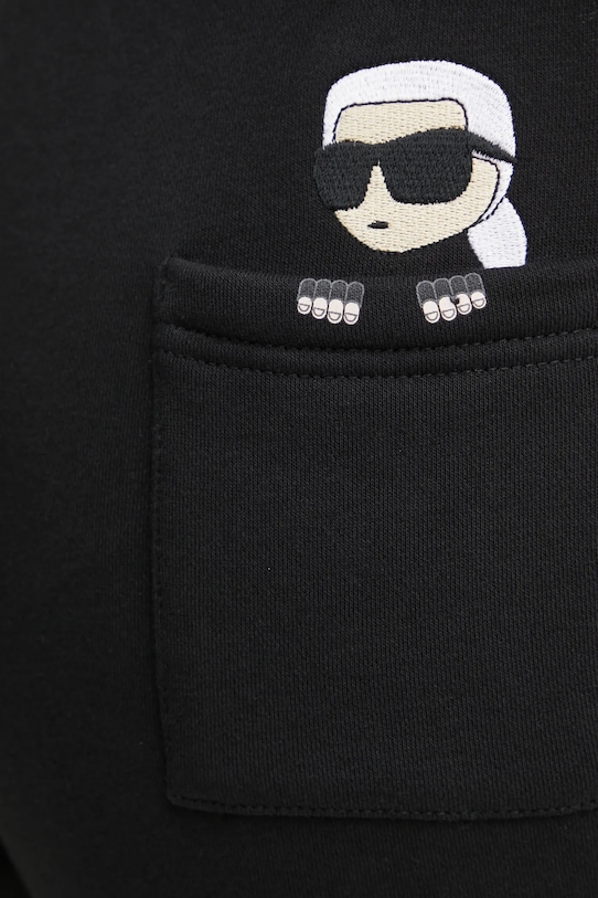 Karl Lagerfeld spodnie dresowe IKON czarny A1W10130