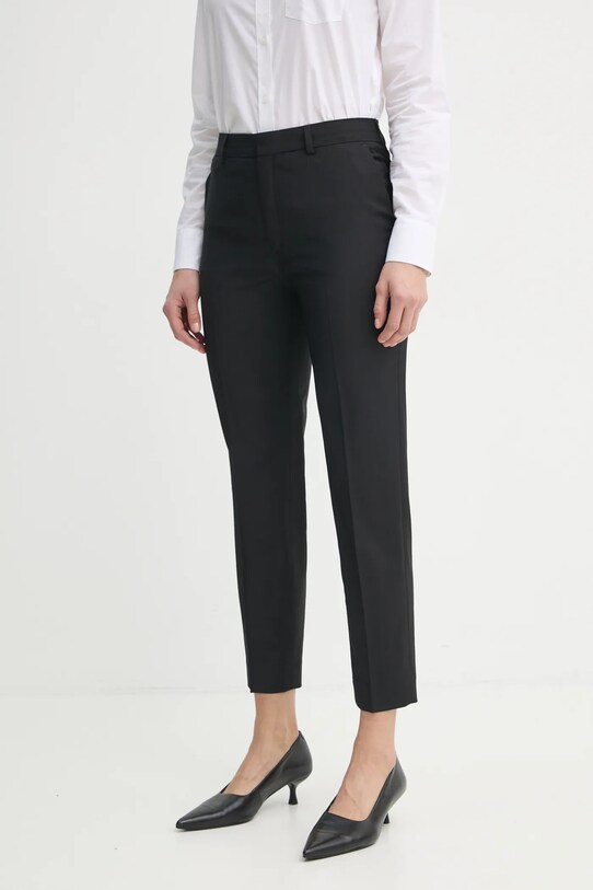 Filippa K pantaloni de lână potrivit negru 29111.FK