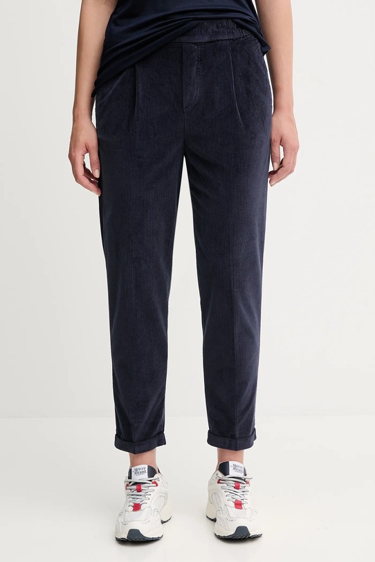 United Colors of Benetton pantaloni de catifea cord drept bleumarin 4HA2556K4