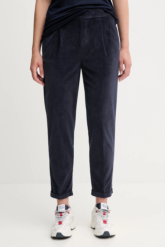 United Colors of Benetton spodnie sztruksowe z elastanem granatowy 4HA2556K4