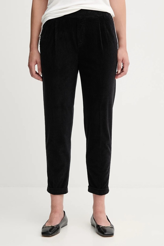 United Colors of Benetton pantaloni de catifea cord drept negru 4HA2556K4