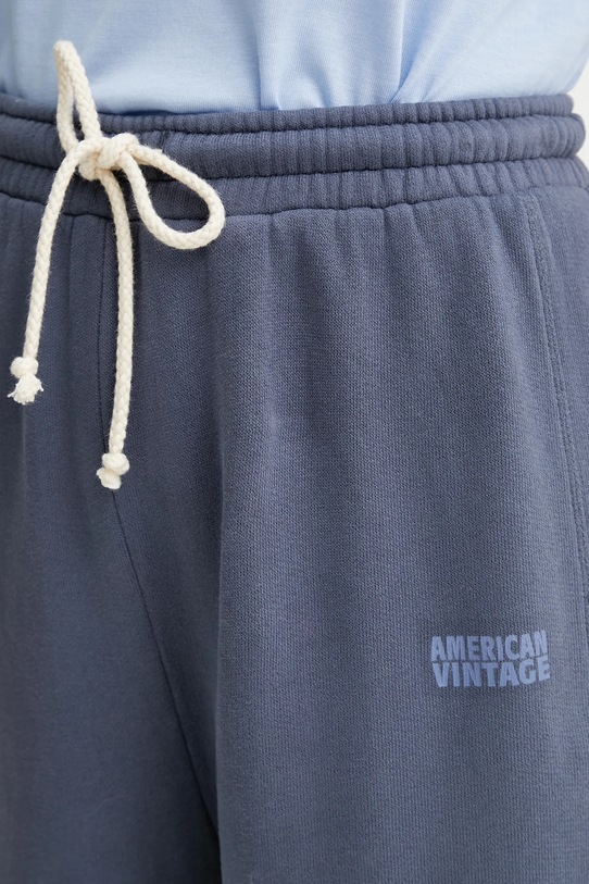American Vintage spodnie dresowe niebieski IZU05A