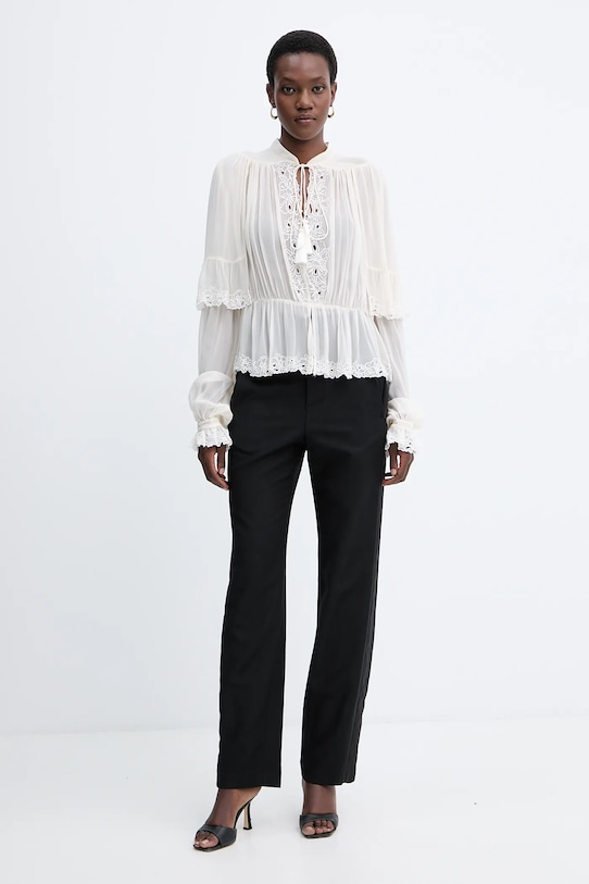 Штани з домішкою вовни Twinset 252TS2063 чорний AA00