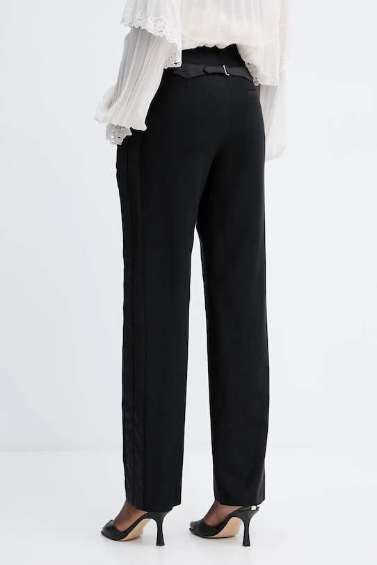 Одяг Штани з домішкою вовни Twinset 252TS2063 чорний