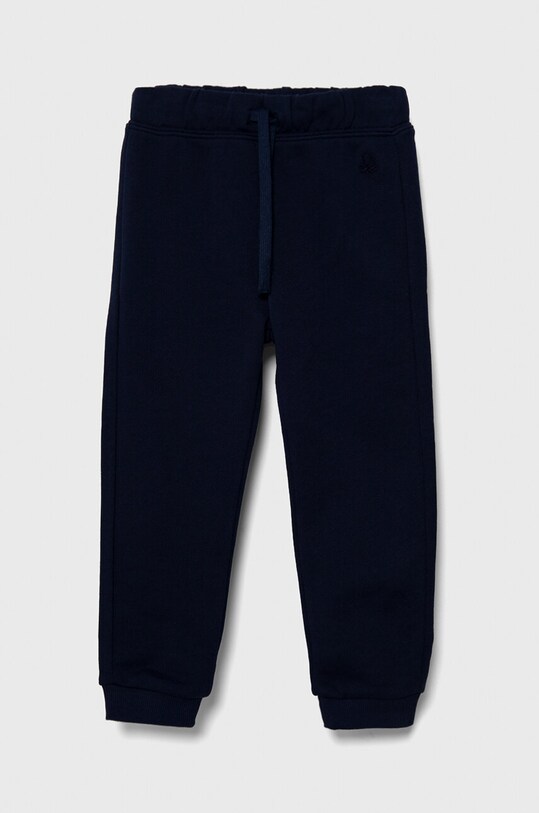United Colors of Benetton pantaloni de trening din bumbac pentru copii bleumarin 3J70GF01N.P.NOS