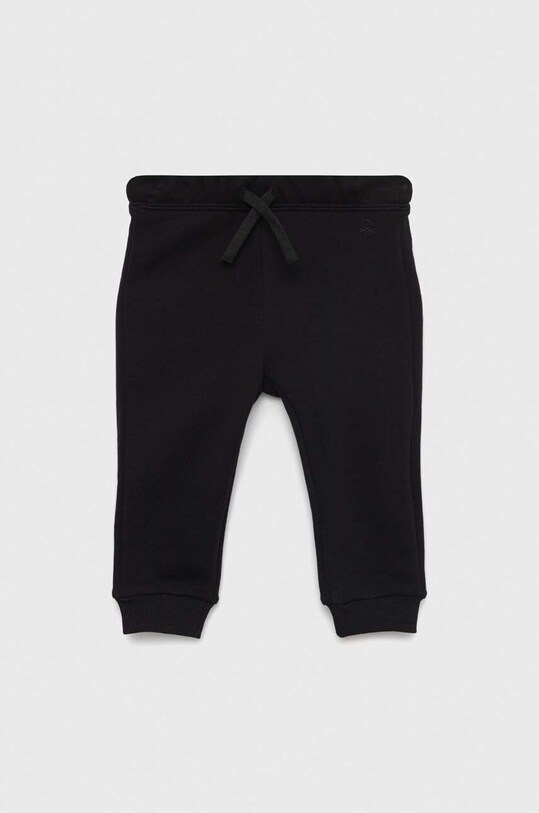 United Colors of Benetton spodnie dresowe bawełniane dziecięce bawełna czarny 3J70GF01N.P.NOS