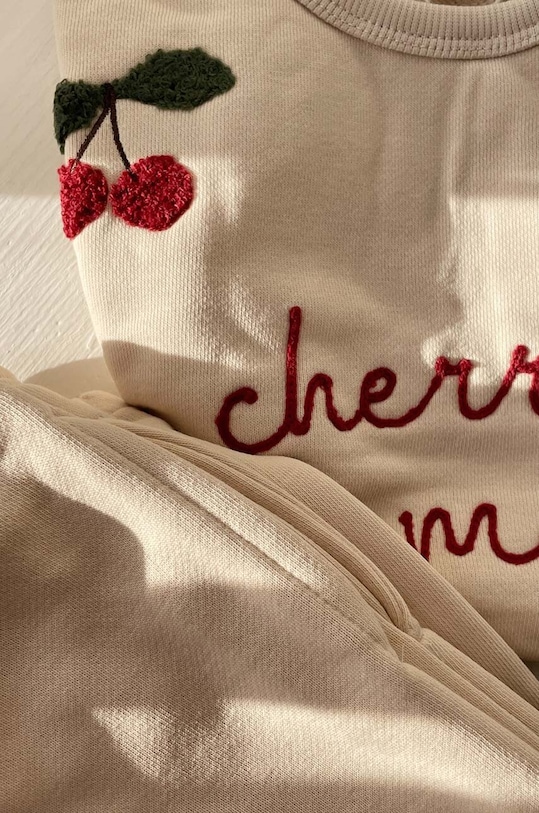 Chłopiec Konges Sløjd bluza dziecięca LOU SWEATSHIRT KS5676 beżowy