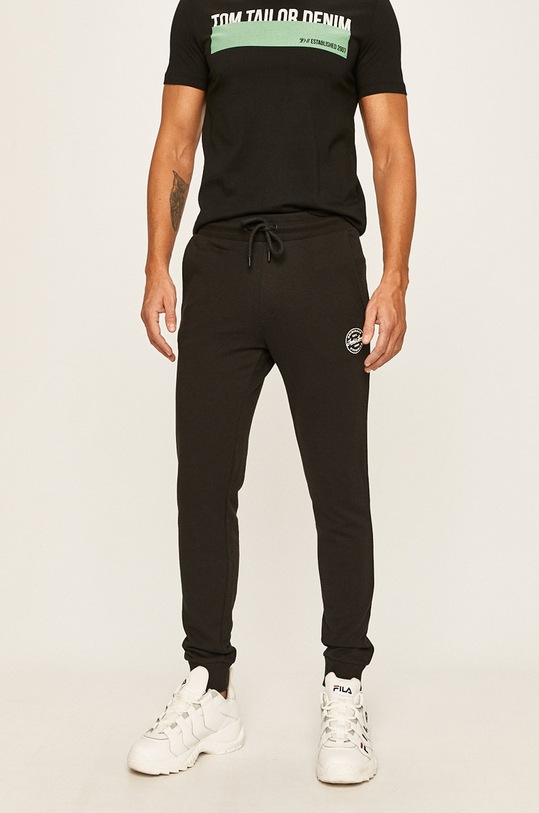 Jack & Jones - Spodnie bawełna czarny 12165322