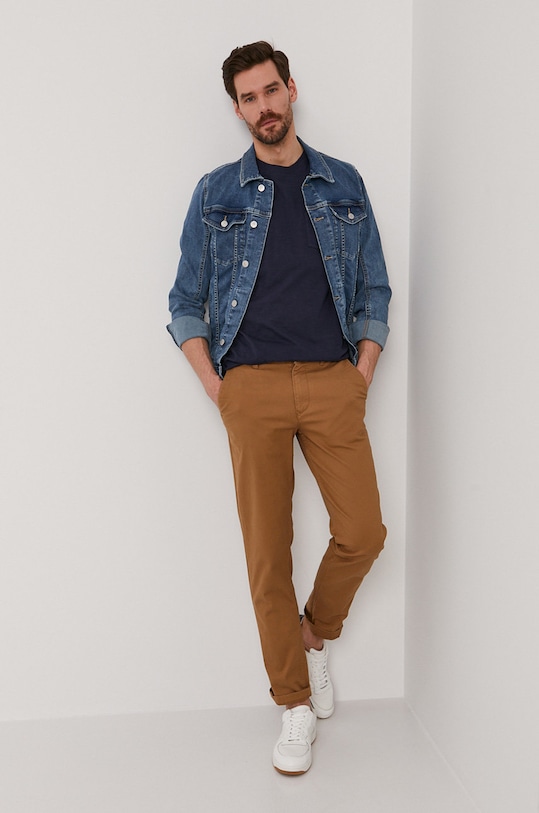 Selected Homme Spodnie 16074057 brązowy AA00