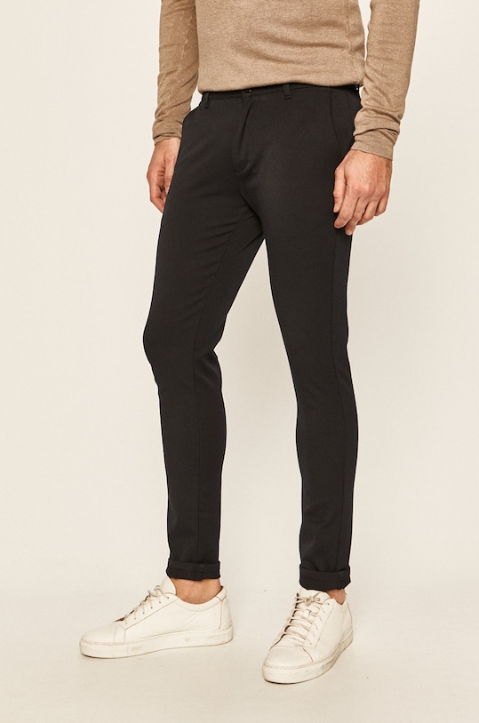 Tailored & Originals - Spodnie z elastanem granatowy 7178603.791991