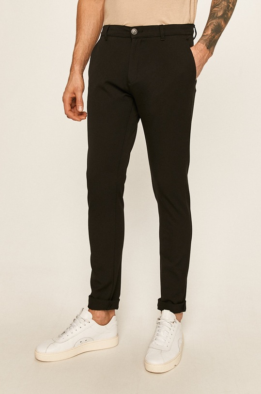 Tailored & Originals - Spodnie z elastanem czarny 7178603.799000