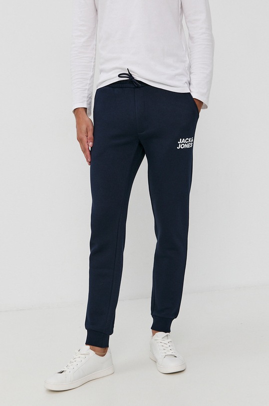 Jack & Jones - Spodnie dzianina granatowy 12178421