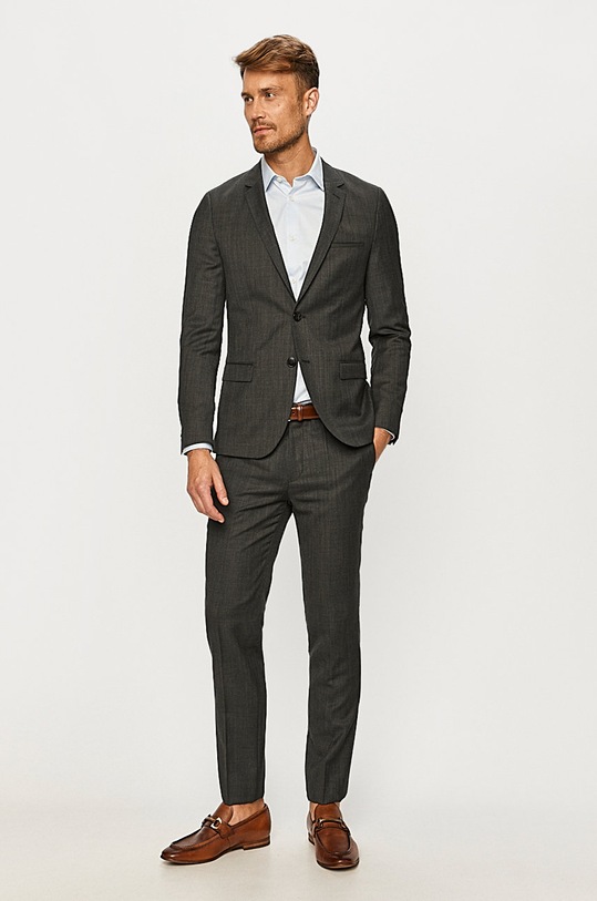 HUGO - Spodnie 50420145 50420145 szary AA00