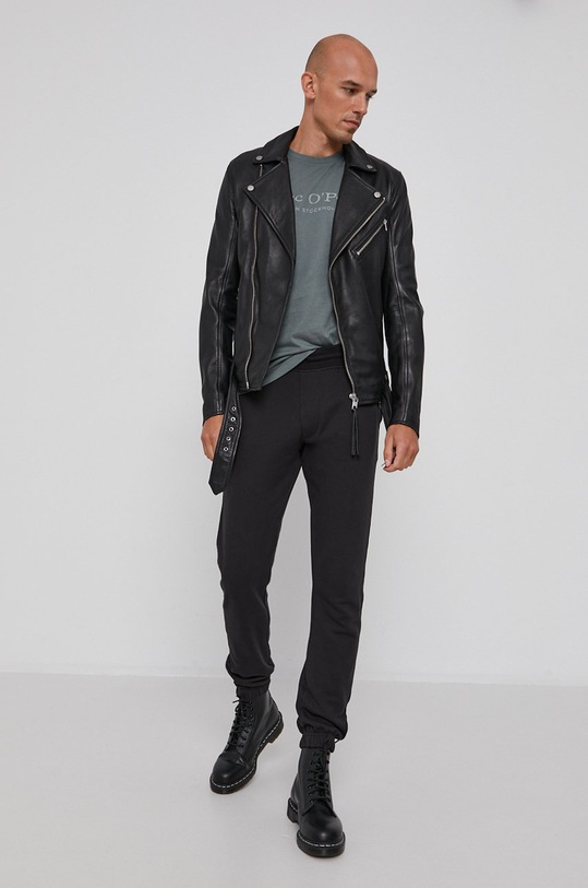 Selected Homme Spodnie dzianina czarny 16080132