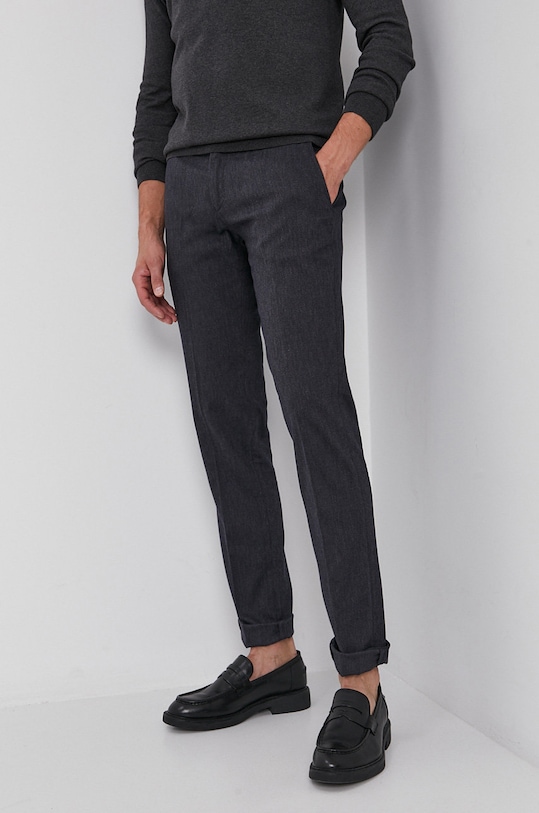 Emporio Armani pantaloni potrivit bleumarin 8N1P20.1NF5Z