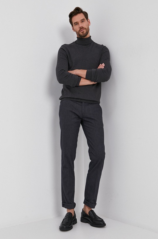 Emporio Armani pantaloni 8N1P20.1NF5Z bleumarin AA00