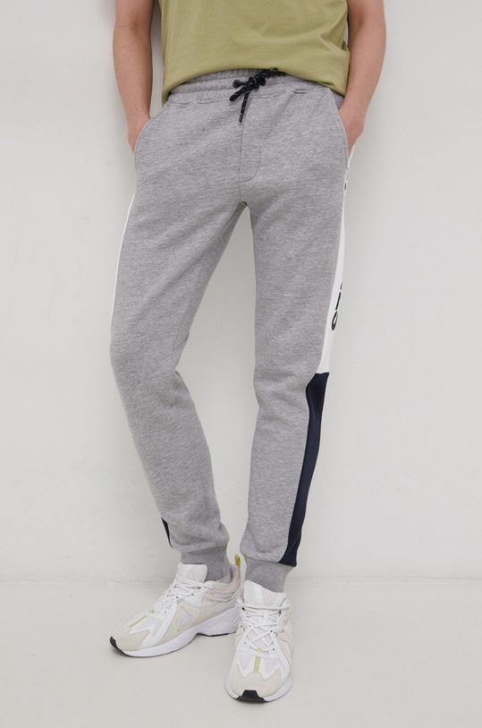 Jack & Jones Spodnie wzorzyste szary 12197199.LightGreyM