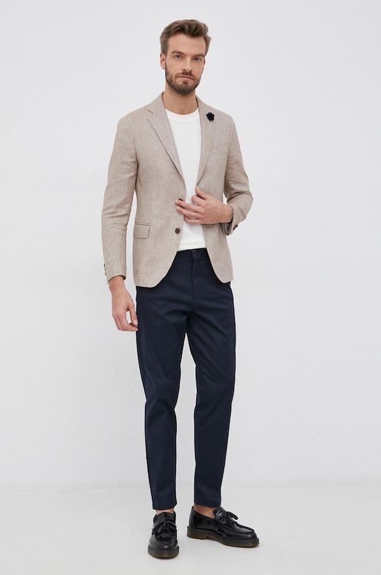 Nohavice Selected Homme 16080158.DarkSapphi tmavomodrá AA00