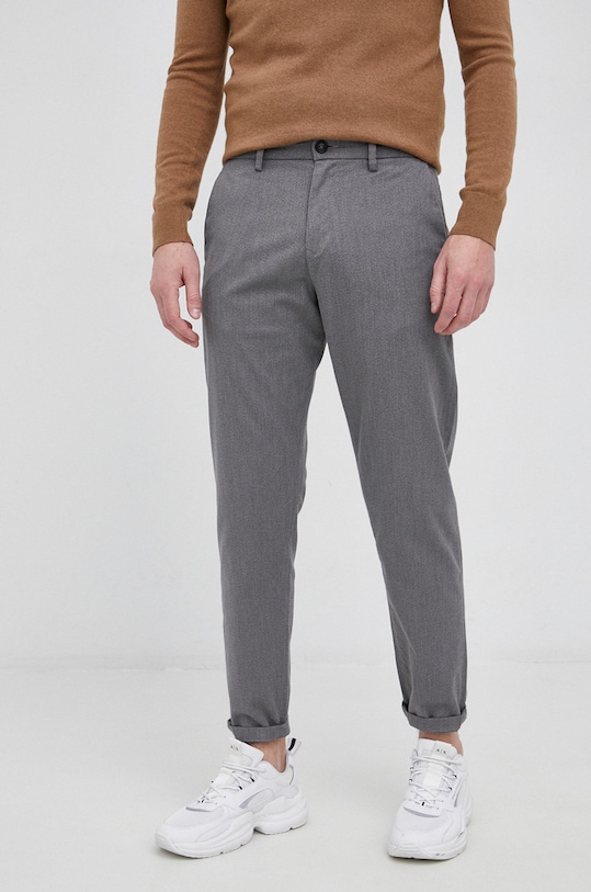 Selected Homme - Spodnie tkanina szary 16081374.Phantom