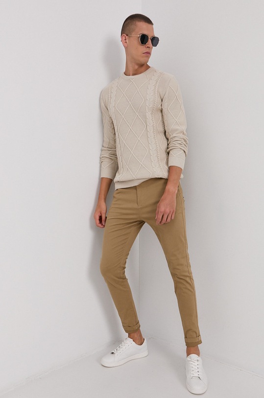 Kalhoty !SOLID 21104324.794073 béžová ZS24