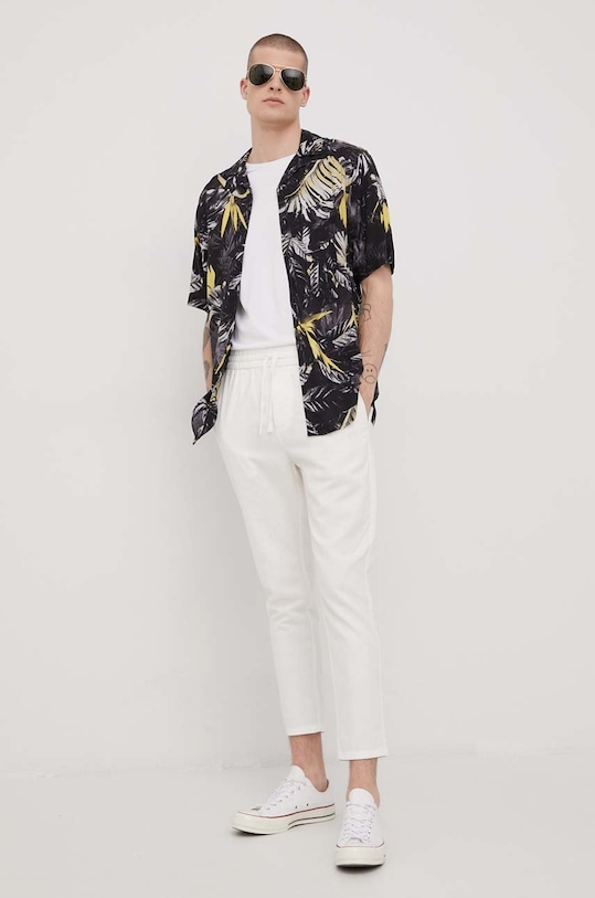 Only & Sons spodnie z domieszką lnu prosty biały 22021823.BrightWhit