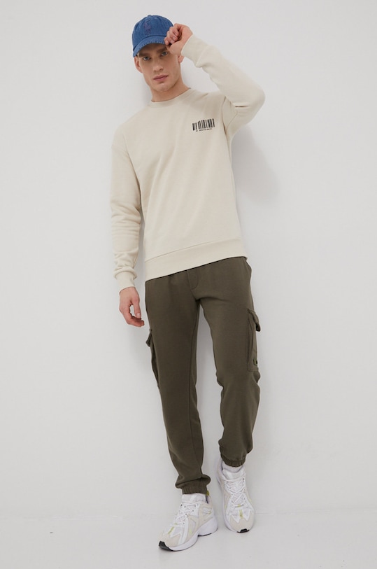 Kalhoty Jack & Jones pletenina zelená 12195583.ForestNigh