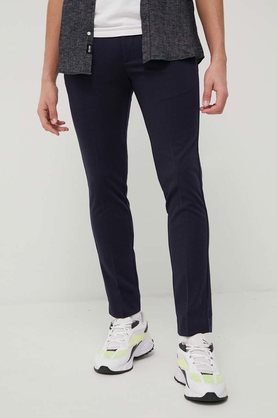 Hlače Premium by Jack&Jones Pletenina mornarsko modra 12202753.NavyBlazer