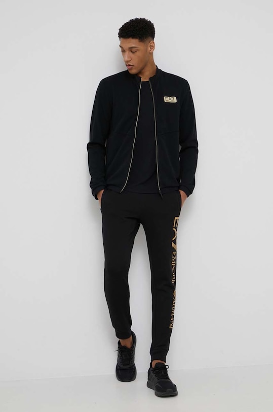 EA7 Emporio Armani Spodnie 8NPPB5.PJ07Z.NOS dzianina czarny 8NPPB5.PJ07Z.NOS