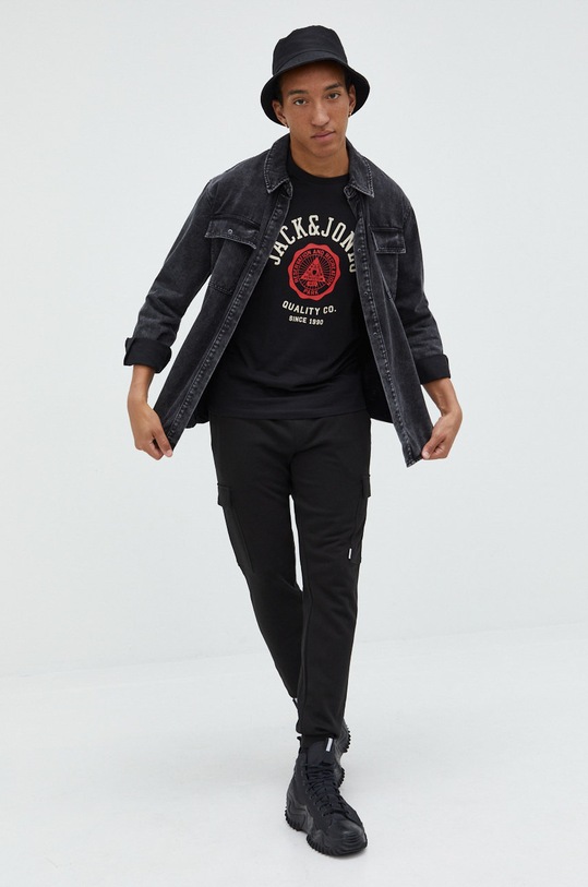 Jack & Jones spodnie dresowe 12212170.Black czarny AA00