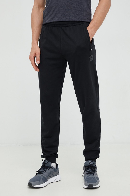 Bavlněné tepláky EA7 Emporio Armani 8NPP61.PJBPZ.NOS černá AA00