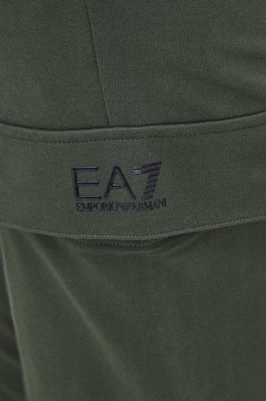 EA7 Emporio Armani spodnie dresowe bawełniane zielony 8NPP59.PJ05Z