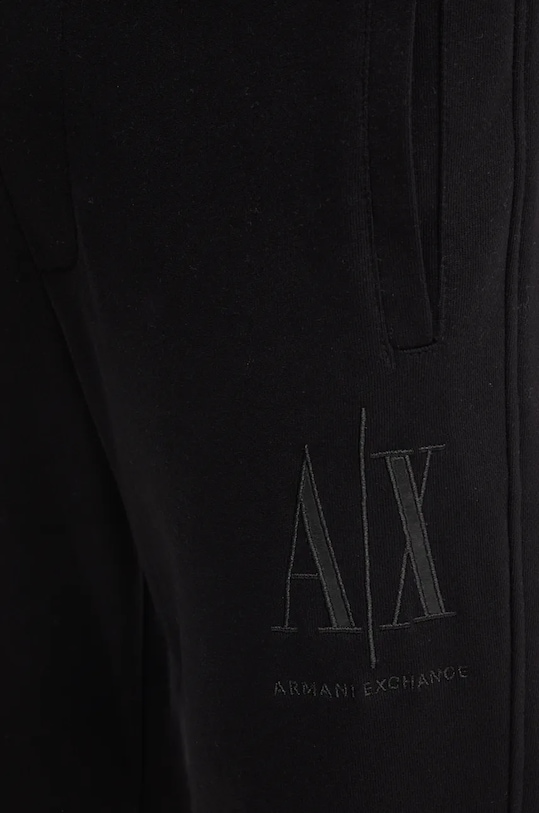 Bavlnené tepláky Armani Exchange čierna 8NZPPQ.ZJ1ZZ.NOS