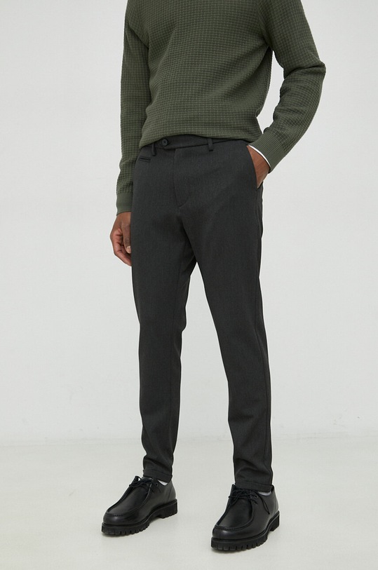 Les Deux pantaloni tessuto grigio LDM501001