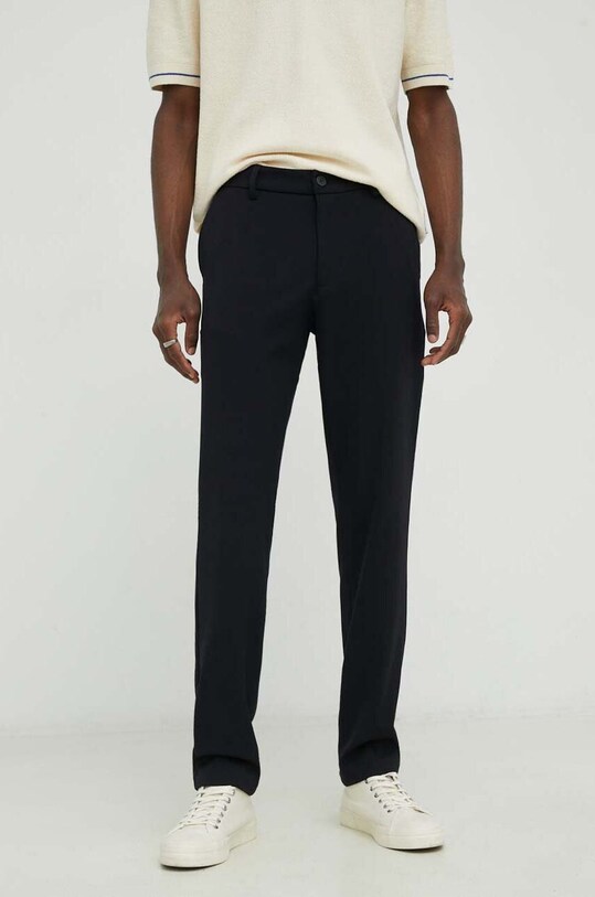 Les Deux pantaloni drept bleumarin LDM510070