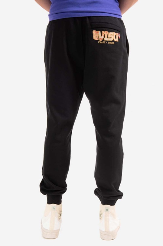 Clothing Evisu cotton joggers 2ESHTM2SP302XXCT black
