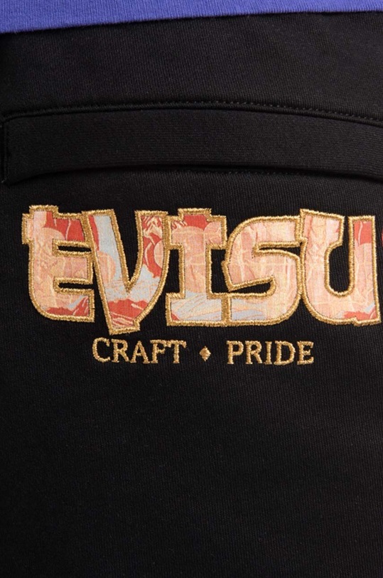 Evisu cotton joggers black 2ESHTM2SP302XXCT