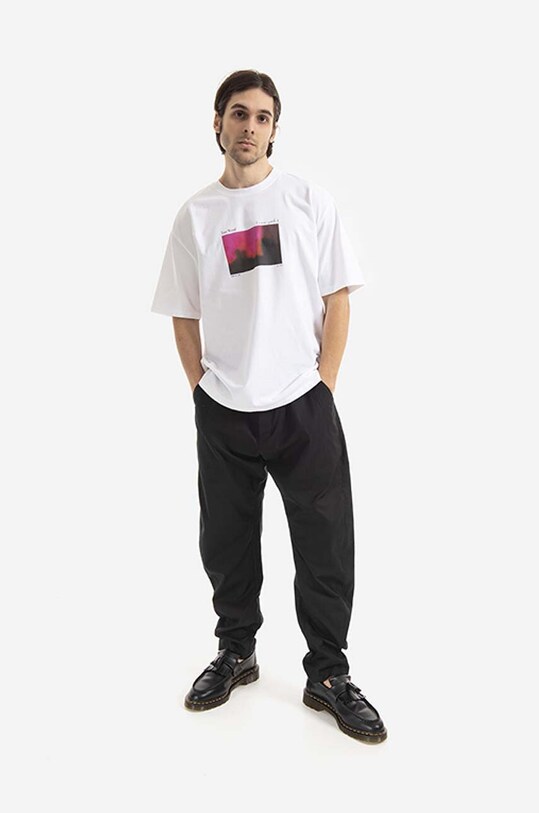Tom Wood pantaloni de bumbac Purth Pant Rigato 22223.979 negru AA00