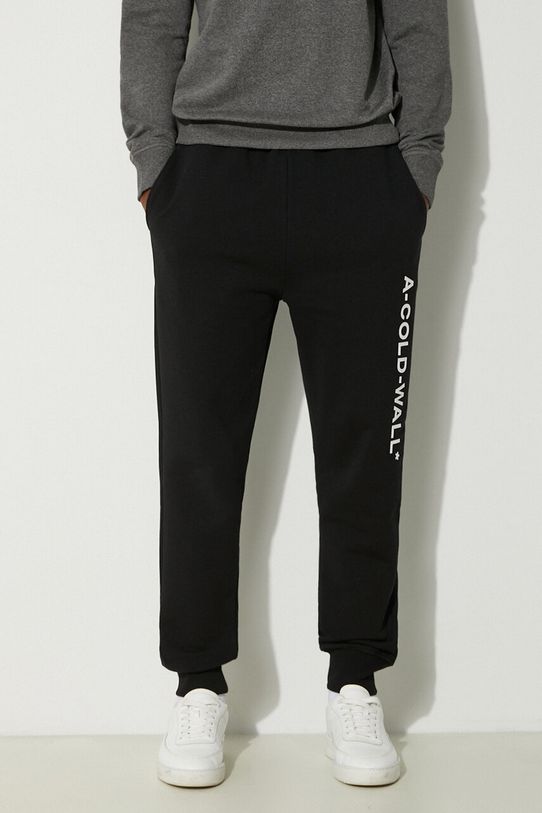 A-COLD-WALL* cotton joggers Essential Logo Sweatpants cotton black ACWMB148.